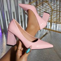 Women Designer Elegant Fashion Comfortable Shallow Shoes Autumn Pointed Toe Slip-On High Heel Shoes 2024 New Shoes for Women