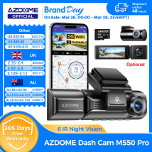 Aggiornamento AZDOME M550 Pro Dash Cam 4K Frontale Dashcam Auto 5.8Ghz Wi-Fi GPS G-sensor Car DVR 6 IR Visione Notturna Monitor di Parcheggio
