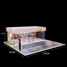 MD 1:64 Wartungszentrum/Fast-Food-Restaurant/LAWSON Convenience Store/Coffee Shop Light Board Assembly Display Szene