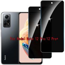 2Pcs Anti Spy Screen Protector For Xiaomi Redmi Note 12 Pro/12 Pro + 4G/5G Privacy Tempered Glass