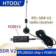 Odbiornik radiowy SDR RTL2832U z chipem RTL-SDR i tunerem FC0013, zakres częstotliwości 22-1100MHz