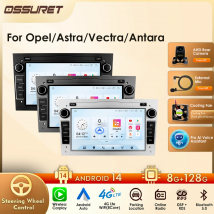 8 + 128G Carplay Android 14 2 Din Autoradio GPS stereo per Opel Astra HGJ Antara Vectra C Zafira B Vivaro Meriva Vectra B BT RDS