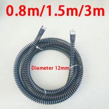 Elektrisches Rohrreinigungsgerät 0,8/1,5/3m mit Bohraufsatz für Abflussreinigung, 12mm Durchmesser, für Bad, Küche und Toilette