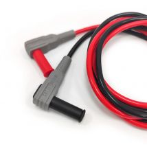 Cleqee P1033 2 Stück Sicherheits-Bananenstecker-Messleitung 90 Grad bis gerades Multimeter-Testkabel 100 cm 1000 V/15 A