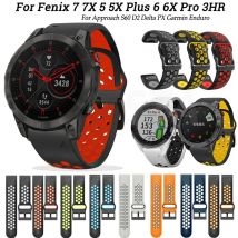 Quick fit 22mm 26mm silikon armband für garmin fenix 5 5x6x7 7x pro/epix pro (gen 2) tactix/mk2 mk2i g1/marq/enduro 2 armband