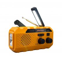 Radio Portátil BSL CT-6127 con Carga Solar y Dinamo, Linterna LED, Puerto USB-A/USB-C , AM/FM con Sirena de Emergencia