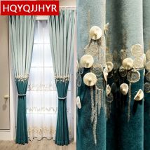 European luxury 2 color stitching elegant decorative curtains for living room high quality villa bedroom curtain High-end custom