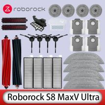 Roborock S8 MaxV Ultra Robot części zamienne do odkurzaczy główne szczotki boczne ściereczki do mopa filtry HEPA worki na kurz akcesoria