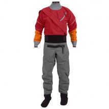 LKVER Kayak Dry Suit per uomo Tessuto traspirante impermeabile a 3 strati con guarnizione in lattice sul collo e al polso in acqua bianca