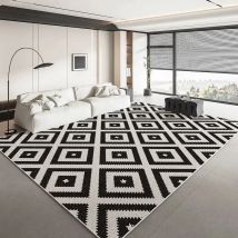 Geometrische Dekor Teppiche für Wohnzimmer schwarz weiß Licht Luxus Teppiche Dekoration Schlafzimmer rutsch feste Matte großflächige Teppich Tapis Salon
