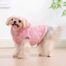 Soft Pet Hooded Jacket Sweater Winter Warm Fleece Puppy Clothes For Small Dogs Cats Cozy Cute Ear Chihuahua Yorkshire Costumes