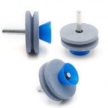 1pc Rasenmäher Schärfer blau Doppels chicht Schleifstein Windkraft Rasenmäher Schleif kopf Elektro werkzeug Zubehör