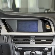 Pianoforte Nero Auto Morbido PVC Pannello di Navigazione In Plastica Telaio Esterno Trim Copertura Per Audi A4 B8 2009 2010 2011 2012 2013 2014 2015 2016