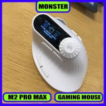 Monster M2 PRO MAX Gaming-Maus, wiederaufladbar, Dual-Modus, DPI, leicht, individuell und bequem, ergonomische vertikale kabellose Maus