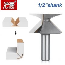 HUHAO 1/2 zoll Schaft Arc Biegen Integrierte Messer Fräser Für Holzbearbeitung 12mm Schaft R18 R30 Router Bits Forming CNC Werkzeug