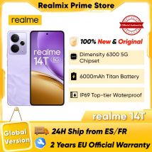 Teléfono Inteligente 14T 5G MediaTek Dimensity 2025, 6300 ", Pantalla AMOLED 6,67Hz, batería de 120 mAh, 45W, carga rápida, realme, estreno mundial, 6000