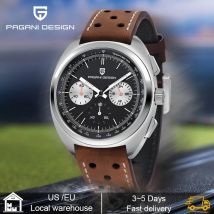 PAGANI DESIGN Orologi da uomo Retro Panda Quadrante Orologio al quarzo da uomo Giappone VK63 Cronografo Vetro zaffiro Orologio da polso da uomo 2024 Nuovo
