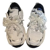 Mode Spitze Perle Schleife Schnürsenkel Schuh Blume Schnalle Premium dekorative Schuh Charm Zubehör Charms für Sneakers dekorativ