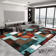 VIKAM Abstract Art Light Luxury Carpet Living Room Home Bedroom Sofa Area Decoration Soft Non slip Washable Floor Mat
