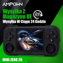 AMPOWN Mini Zero 28 Console per lettori di giochi portatili Angolo di visione IPS OCA da 2,8 pollici Videogioco retrò portatile Sistema Android Regalo