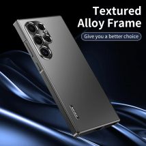 Metallrahmen, magnetische Aluminiumlegierungslinse, All-Inclusive, stoßfeste Hüllen, für Samsung Galaxy S25 S24 S23 S22 Ultra S24 Plus Hülle