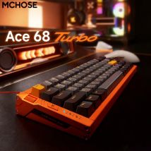 MCHOSE Ace68 Turbo teclado con interruptor magnético 16k aleación de aluminio 0,001mm teclado para deportes electrónicos ergonomía teclados para jugadores de bajo retardo