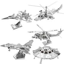 3D Metall Puzzles Militär J-20 J-10B SU-34 KA-50 Kämpfer UFO RAH-66 Hubschrauber DIY Handgemachte Montieren Modell Puzzles