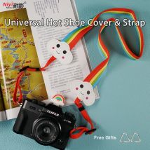 Kamera Schultergurt Nylon Universal Blitzschuh Abdeckung Weiches Silikon Niedlicher Cartoon für Sony Fuji Ricoh Canon spiegellos xt30 Zve10