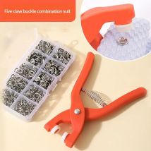 Druckknopf-Set mit Handdruckzange, 50 Stück Druckknöpfe, Metalldruckknöpfe zum Nähen, Nähen, Druckknöpfe für DIY-Handwerk, Kleidung, Hüte
