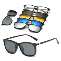6 In 1 Benutzerdefinierte Männer Frauen Polarisierte Optische Magnet Sonnenbrillen Clip Magnet-Clip auf Sonnenbrillen Polaroid Clip auf Sonnenbrille rahmen