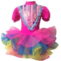 Rose Kinder Ballsaal Kleidung Pailletten Modern Dance Tutu Kleid Mädchen Jazz Dance Kostüm Bühne Tragen Hochzeit Prinzessin Kleider