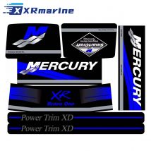 W/Blue Rams Aufkleber-Set, Aufkleber 39244, für Mercury Mercruiser Blue Bravo One XR, Originalfarben 37-15167A90 15167A90