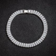 Charms 925 Sterling Silber Armband Elegante Zirkon Kristall Edlen Schmuck Für Frauen Mädchen, Verlobung, Hochzeit Party Geschenk 18 CM