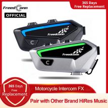 Interfono per moto Auricolare per casco Bluetooth Freedconn FX 10 Piloti Coppia Altoparlante interfono per moto di altre marche Comunicatore