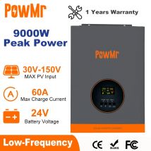 Powmr 3kw Niederfrequenz-Wechsel richter 24V 110V 220V Hybrid-Solar wechsel richter 9000W Spitzen leistung mit mppt 60a Solar ladegerät für hohe Last