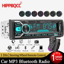 Auto MP3 Bluetooth Radio 1din Subwoofer Stereo Player 7 Farben Licht FM Empfänger Mit Fernbedienung AUX/USB/TF Karte In Dash Kit