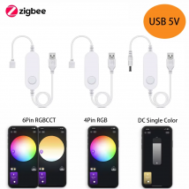 5V USB Zigbee 3,0 Led Streifen Licht Controller RGB RGBCCT LED Licht Streifen Dimmer Smart APP Stimme Fernbedienung für MQTT Smartthings Alexa