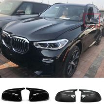 2Pcs Glossy Black carbon pattern Rear Side View Mirror Covers Shell Replacement For BMW X3 G01 ix3 X4 G02 X5 G05 X6 G06 X7 G07