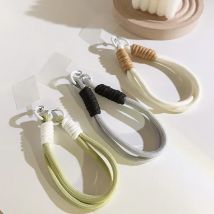 Minimalistischer Stil, kurzes geflochtenes Seil, Handgelenk-Schlüsselanhänger, Anhänger, universelle Handyhülle, DIY Handy-Lanyard, Anti-Verlust-Gurt
