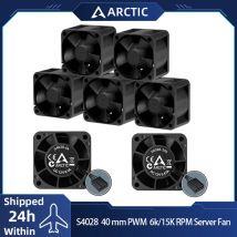ARCTIC S4028 40x40x28mm Server Fan Double Ball Bearing 6000-15000 RPM 4-Pin 12V DC Black for Computer Hardware Cooling