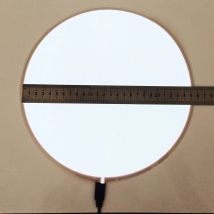 Flexibles El-Panel, 25 cm Durchmesser, EL-Hintergrundbeleuchtung, El-Panel mit DC12V-Wechselrichter,