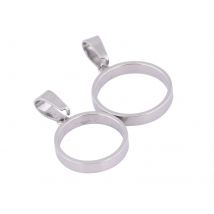 10 Stück Edelstahl Runde offene Lünette Ringrohlinge Diy Hohl 14mm 16mm Cabochon Rahmen Einstellungen für Harz Ohrring Schmuckherstellung