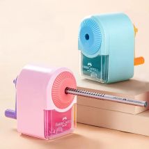 FABER CASTELL Manueller Handkurbel-Bleistiftspitzer, schärfen 8 mm Durchmesser, Bonbonfarben für Kinder, Künstler, Studenten, Büromaterial