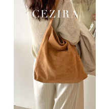 Slouchy Lässige Maillard-Farbe, weicher Kunst-Wildleder-Stoff, Magnet, große Kapazität, Hobo-Umhängetasche für Frauen, Einkaufen im Pendeln