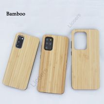 Für Samsung Galaxy S25 S24 S23 S22 S21 FE Note20 S20 Ultra Plus Hülle Dünne massive Naturholz Kirsche Walnuss Bambus Cover Shell