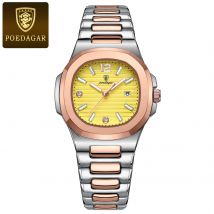 POEDAGAR Luxury Square Watch For Woman Luminous Waterproof Date Ladies Watch Elegant Women's Quartz Watches Simple Female Clock