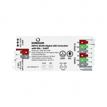 DOMRAEM ESP32 USB-C WLED Addressabl LED Strip Controller with Music Mic & UART (~0.5W standby).RGB IC Works with MQTT, HA, Alexa
