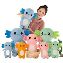 30-50cm Cute Axolotl Plush Toy Cartoon Animal Stuffed Plushie Doll Birthday Christmas Halloween Gifts Salamandered