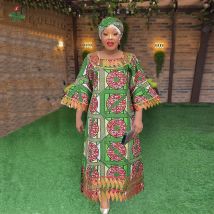 H&D Neue afrikanische Kleidung für Frauen, traditionelle Stickerei-Kleider, Bazin-Frauen, hochwertige Party, Hochzeit, Anlass 2024