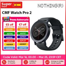Versión Global CMF by Nothing Watch Pro 2 Pantalla AMOLED de 1,32" Llamadas Bluetooth con Reducción de Ruido AI GPS integrado multisistema Bluetooth 5.3 CMF Watch Pro 2